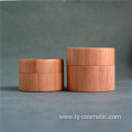 Wholesale 100g 50g 30g Environmental whole cover bamboo cream jars with glass inner and PP hand pads